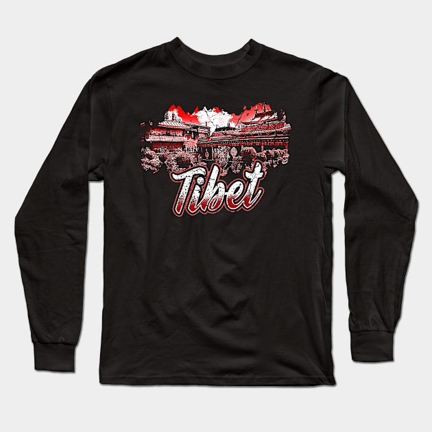 Tibet Long Sleeve T-Shirt by Mila46